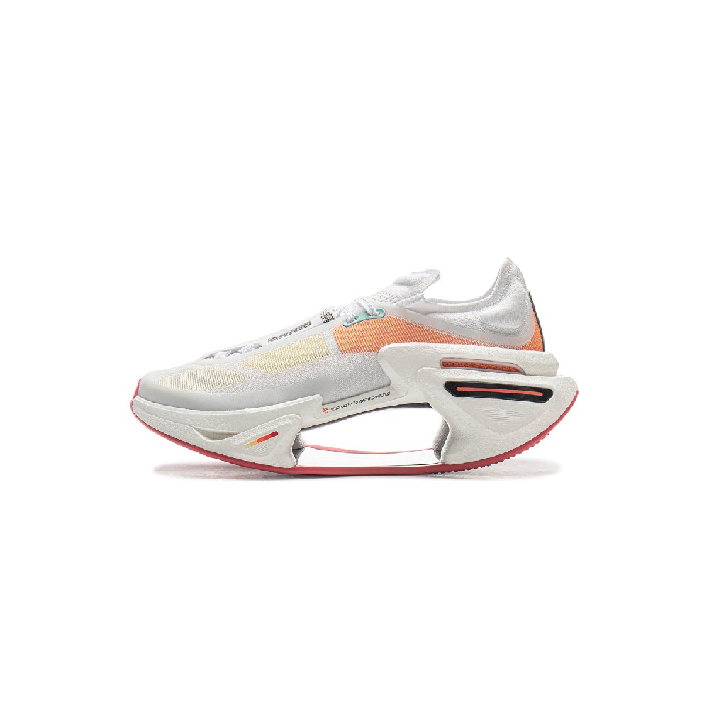 LiNing Shadow 3.0 Cushioning Support Lightweight Low Top Racing Running Shoes Unisex Standard White Orange Peel Orange