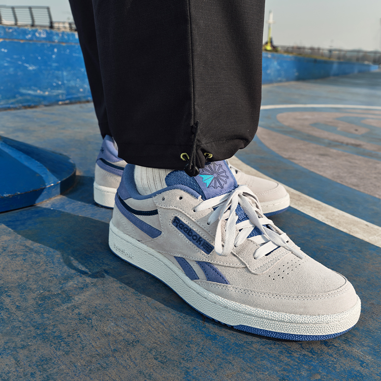 Reebok Club C REVENGE Low-Top Skateboard Shoes Unisex Blue Gray
