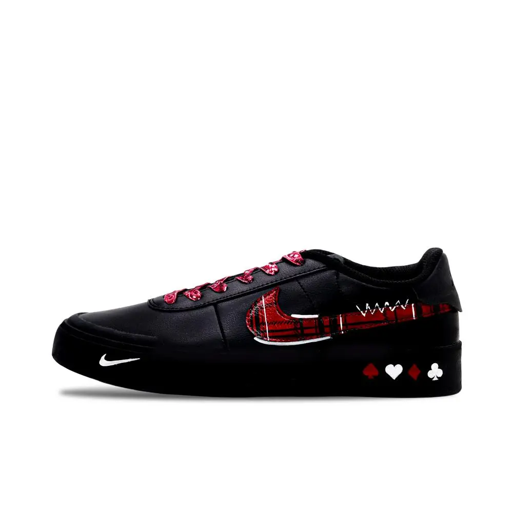 Nike Court Shot Red Peach A Abrasion Resistant Low top Skateboard Shoes Men's Black Red White