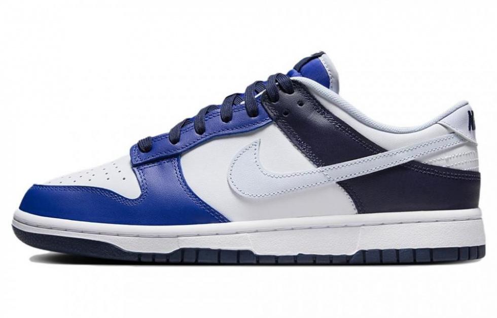 NIKE Dunk Кроссовки для скейтбординга Низкие Белый и синий цвет Мужские