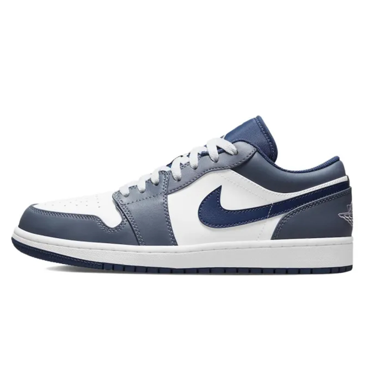 Jordan Air Jordan 1 Durable Breathable Low-Top Vintage Basketball Shoes Men's Marine Blue