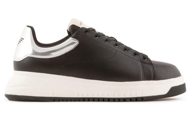 EMPORIO ARMANI Wear-Resistant Low-Top Skateboard Shoes Men's Black