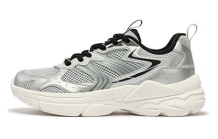 361° Durable Breathable Low-Top Running Shoes Women's White Silver