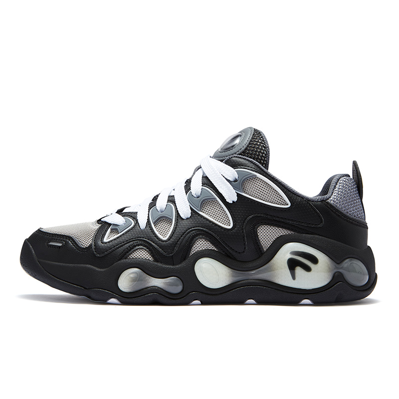 FILA FUSION VERTICAL Low Top Basketball Shoes Men's Silver Gray Black