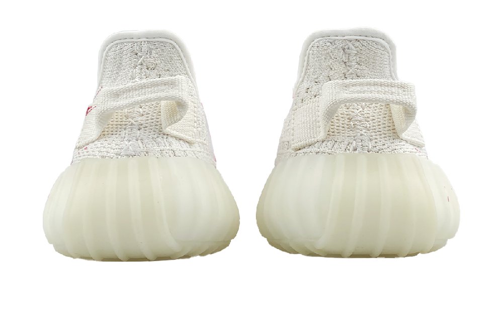 Adidas Originals Yeezy Boost 350 V2 Abrasion Resistant Low Top Casual Shoes Unisex White Pink