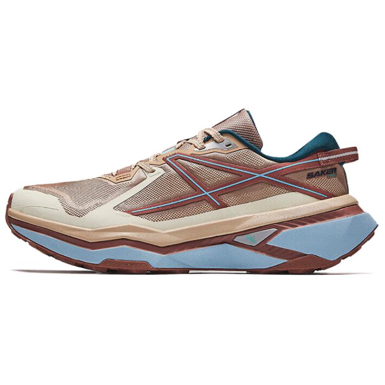 Anta Anti-Slip Wear-Resistant Low-Top Trail Running Running Shoes Men's Beige Red