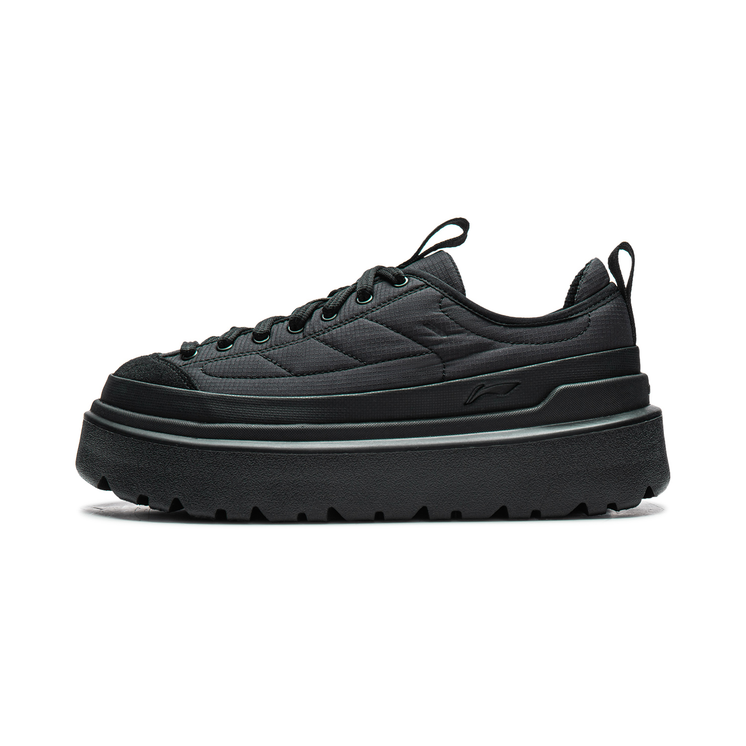 LiNing Cocoa Coverage Slip Resistant Cushioning Abrasion Resistant Lightweight Low top Casual Shoes Women's Black