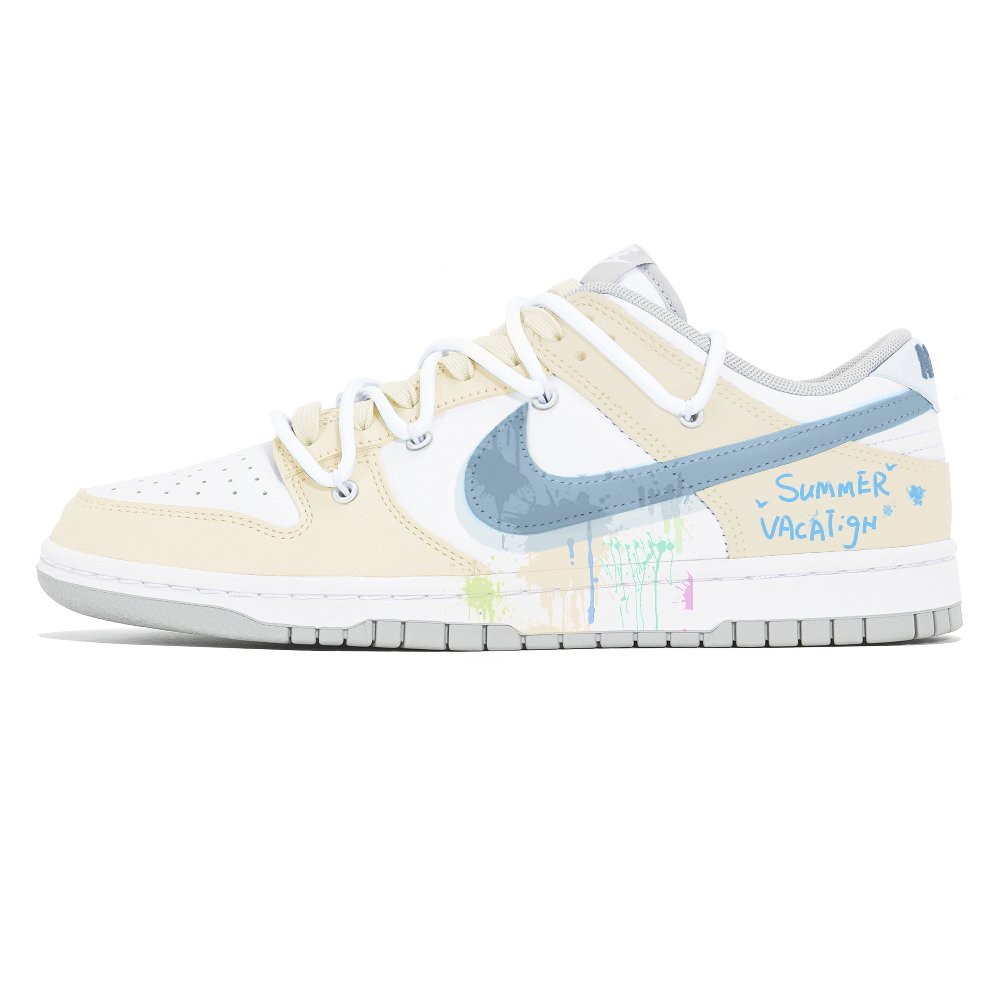Nike Dunk Abrasion-Resistant Slip-Resistant Low-Top Skateboard Shoes Men's Yellow