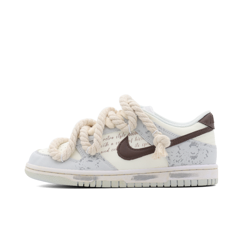Nike Dunk Squishy Plush Toy Slip-Resistant Low-Top Skateboard Shoes GS Beige Gray