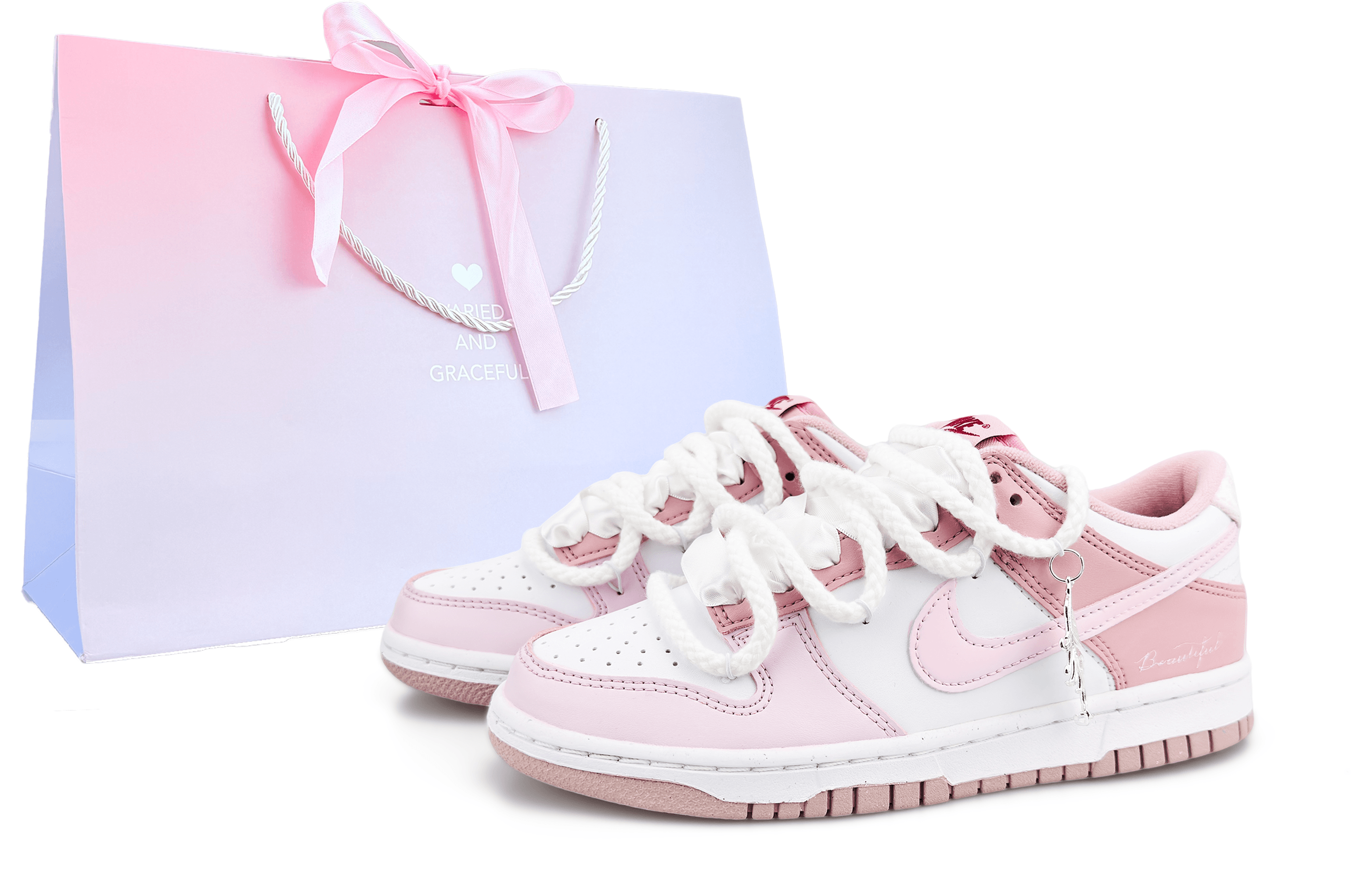 Nike Dunk SB Abrasion Resistant Low top Skateboard Shoes Women's Cherry Blossom Pink купить в интернет-магазине Yoocart с быстрой доставкой по России.