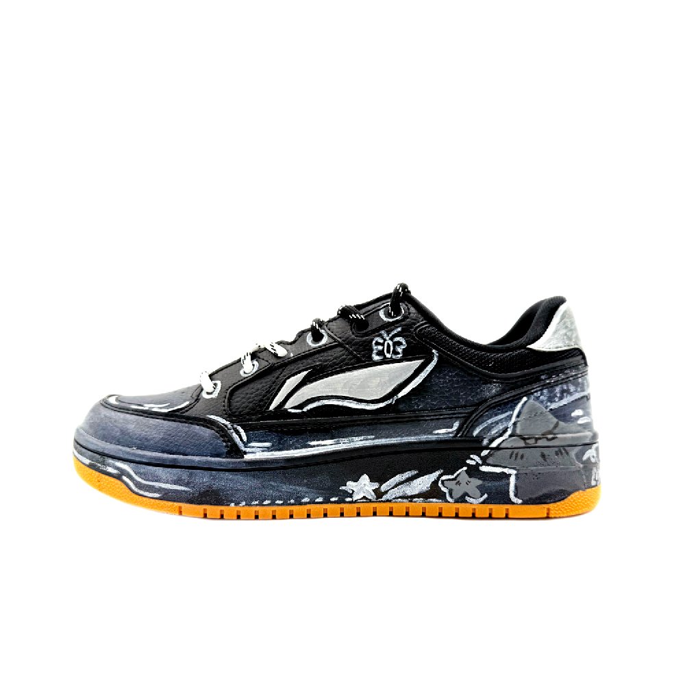 LiNing Tianji Lightweight Coverage Low Top Skateboard Shoes Men's Black White