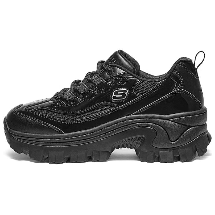 Skechers D'LITES 1.0 Low Top Chunky Sneakers Women's Black