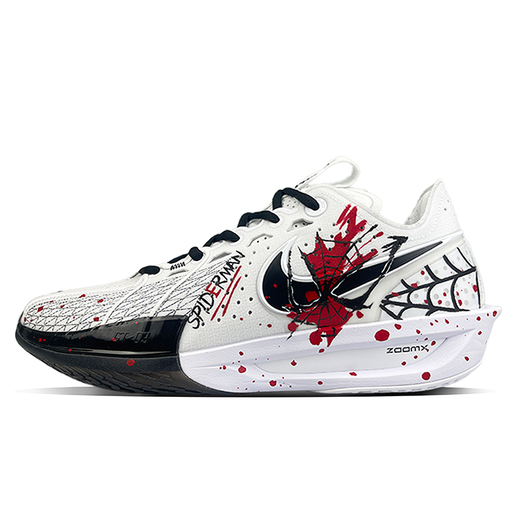 Nike Air Zoom G.T. Cut 3 EP Anti-Slip And Wear-Resistant Breathable Low-Top Basketball Shoes Unisex White Black Red