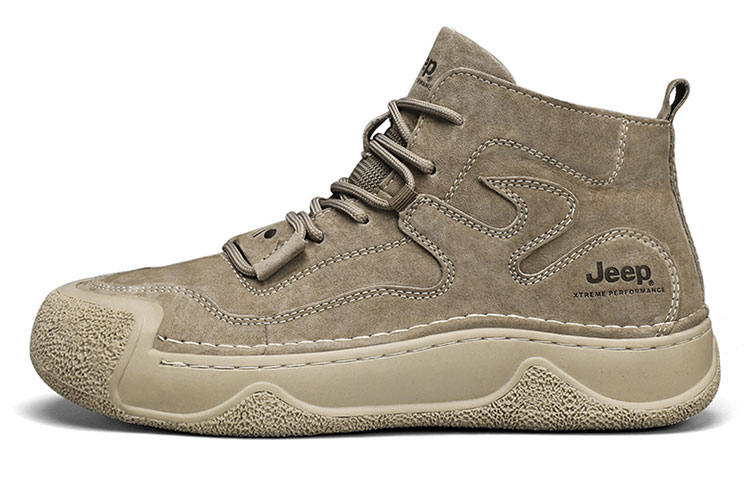 Jeep Wear resistant And Lightweight Mid Top Outdoor Shoes Men's Space Gray Color