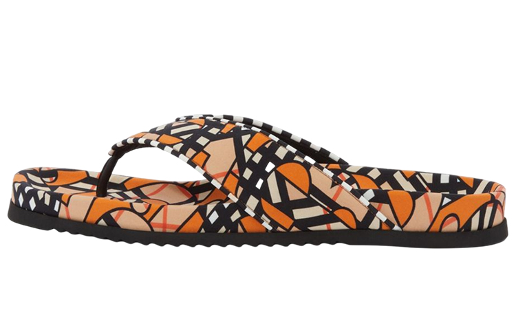 Burberry Monogram Print Sandal Orange White