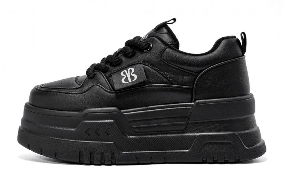 EBLAN Slip-Resistant Low-Top Skateboard Shoes Women's Black