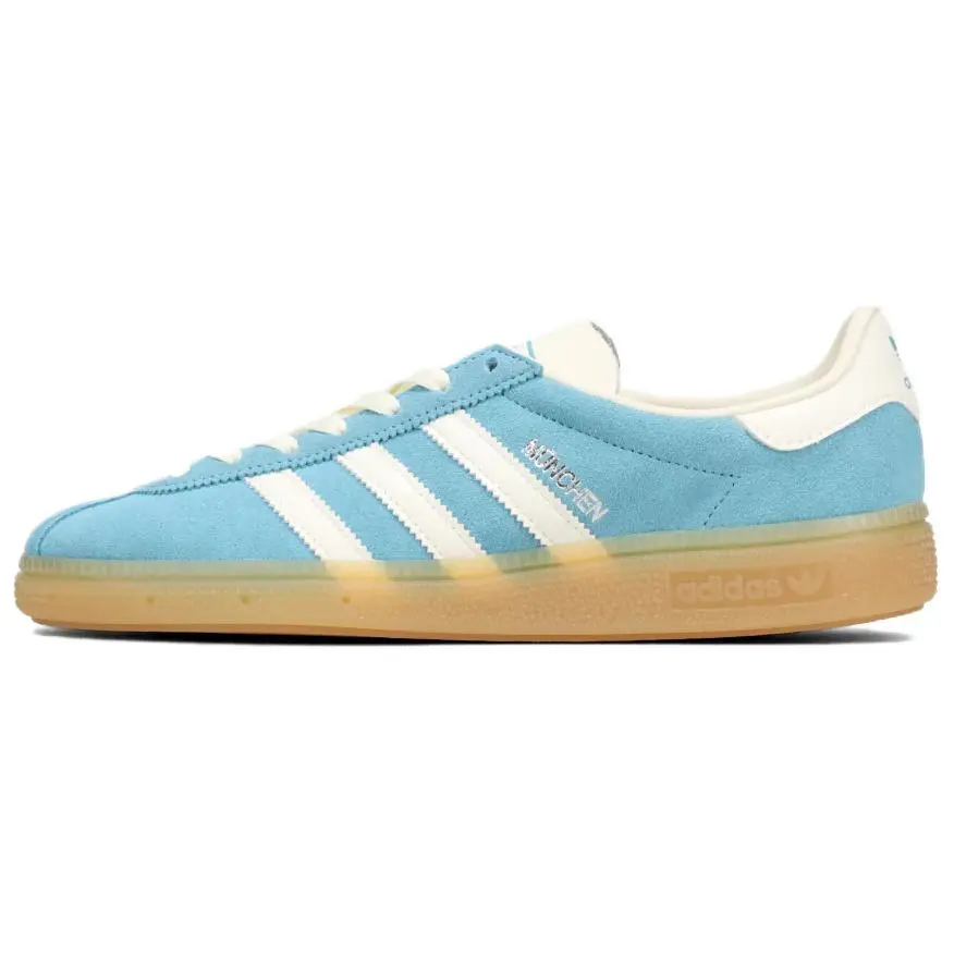 Adidas Originals Munchen Abrasion Resistant Low top Skateboard Shoes Women's Blue
