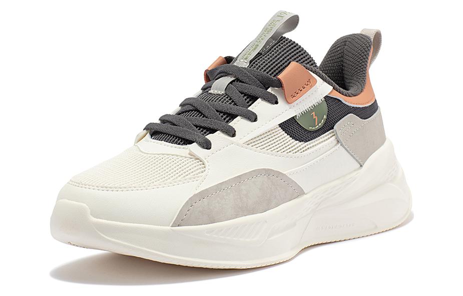 361° Anti-Slip Wear-Resistant Low-Top Skateboard Shoes Women's White Gray