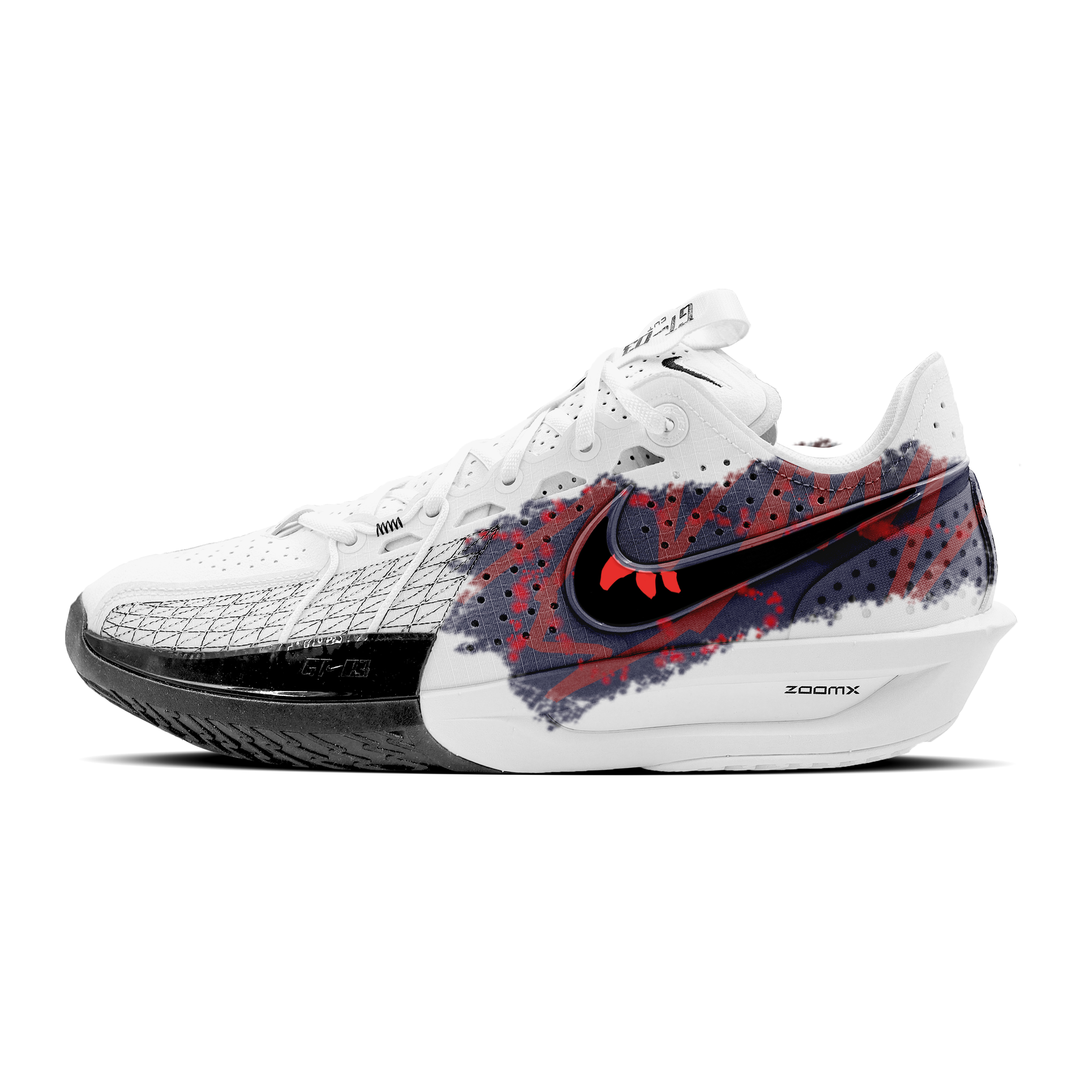 Nike Air Zoom G.T. Cut 3 Basketball Shoes Unisex Low top Black White Red