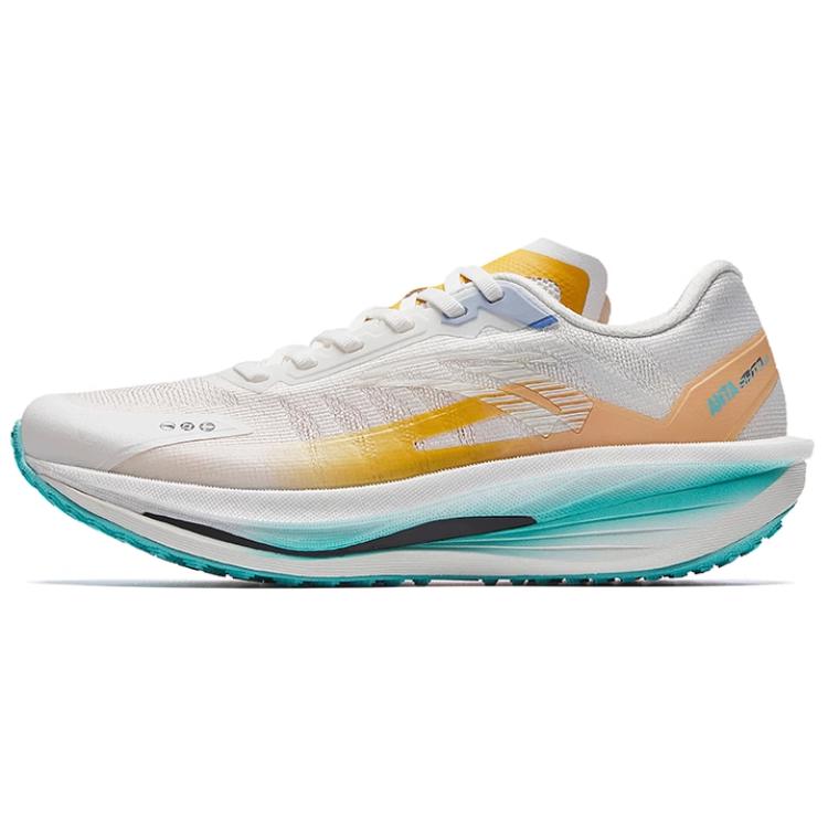 Anta Rocket 6.0 Pro Shock Absorbers Slip Resistant Low Top Running Shoes Women's White Yellow