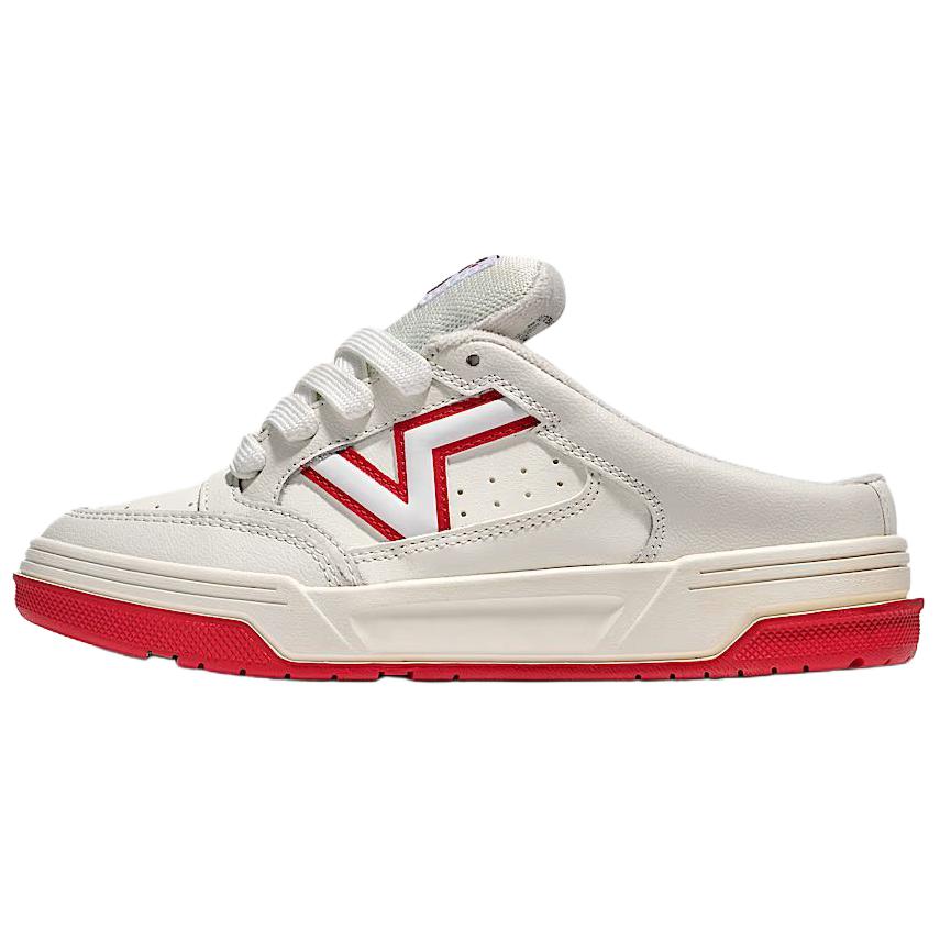 Vans Upland Anti Slip Wear Resistant Low Top Skateboard Shoes Women's White Red