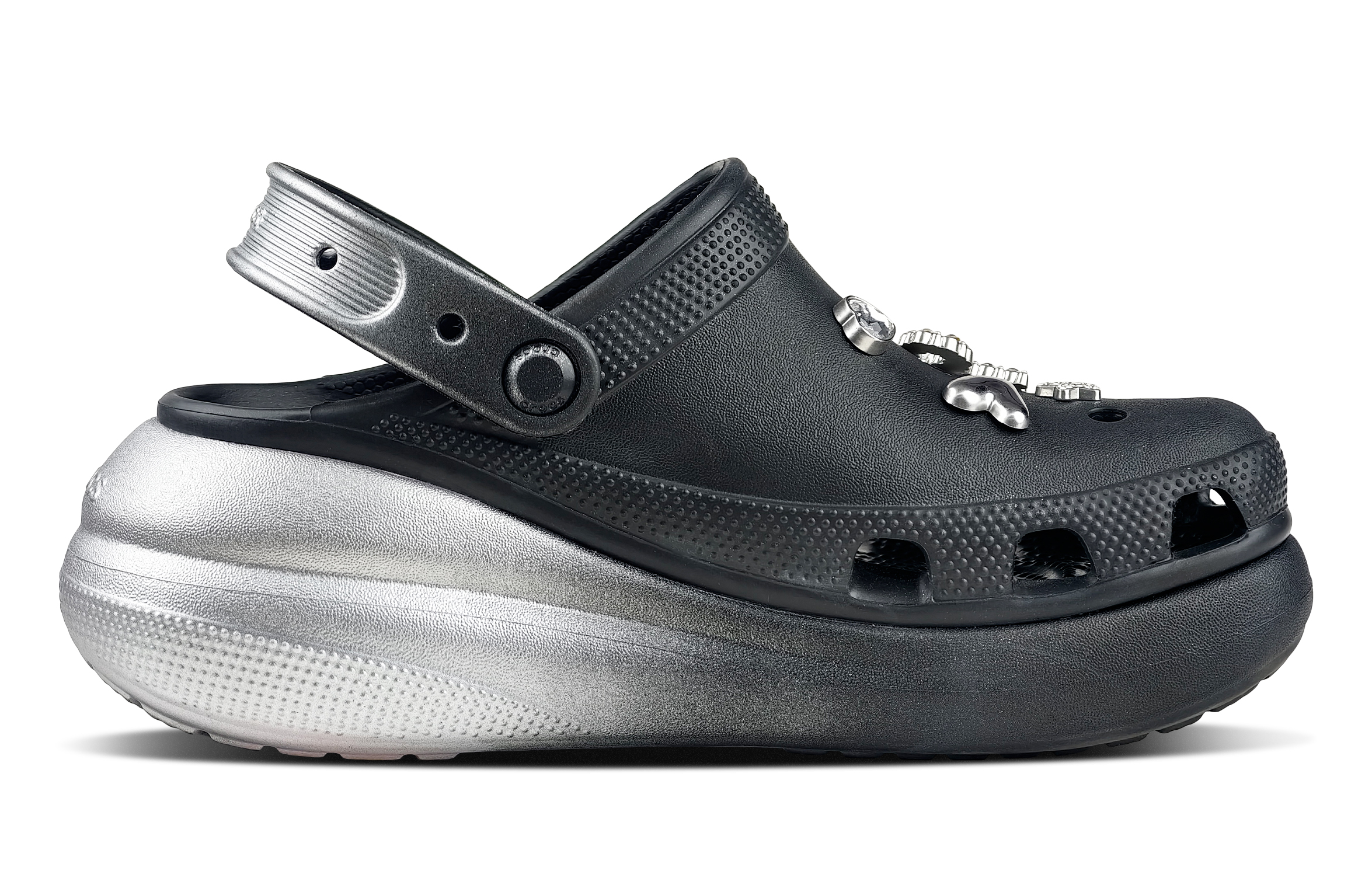 Crocs Crush Clog Sparkling Platform Clogs Unisex Black