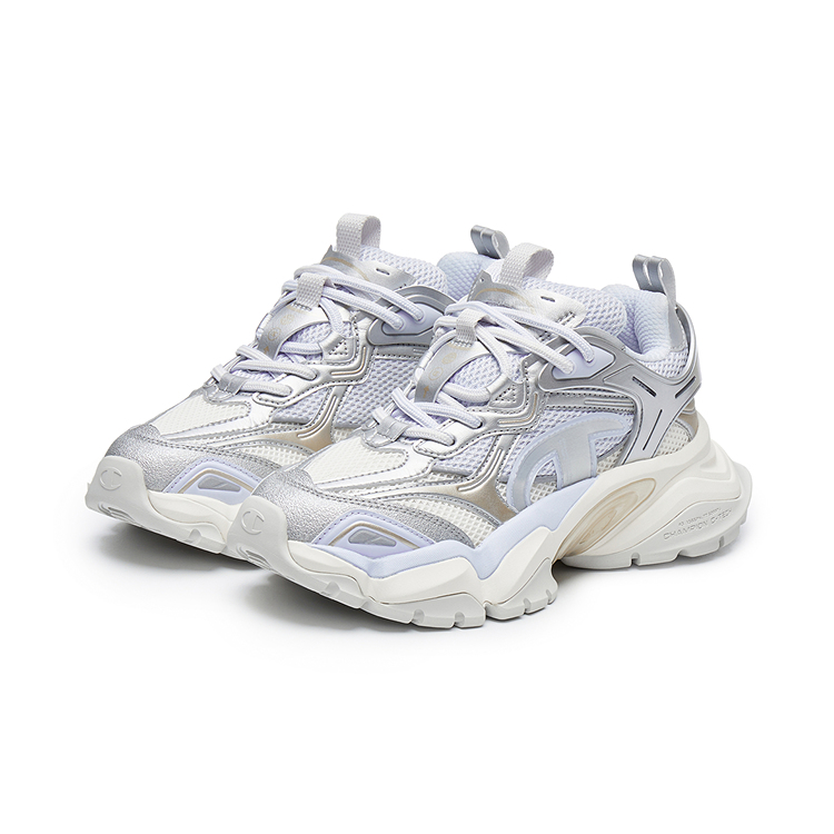 Champion Sharktooth Shoes Power Armor Low-Top Chunky Sneakers Women's Silver White/Moonstone Blue купить в интернет-магазине Yoocart с быстрой доставкой по России.