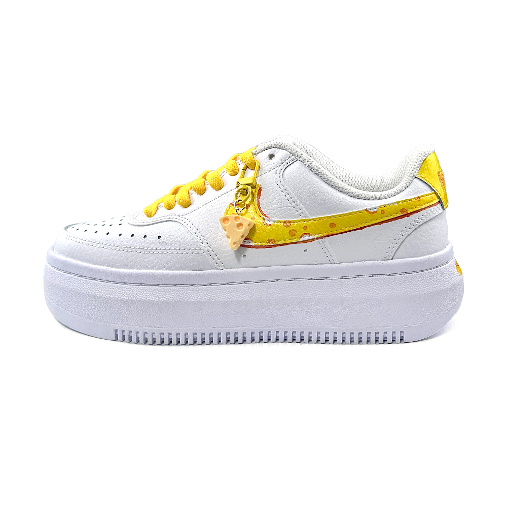 Nike Court Vision 1 Cheese Height Increasing Low Top Skateboard Shoes Women's Yellow