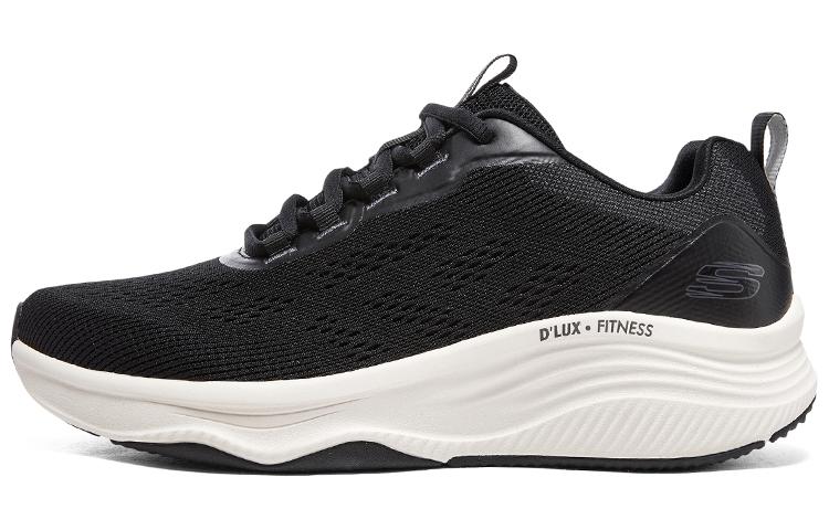 Skechers D'lux Fitness Low Top Casual Running Shoes Men's Black White