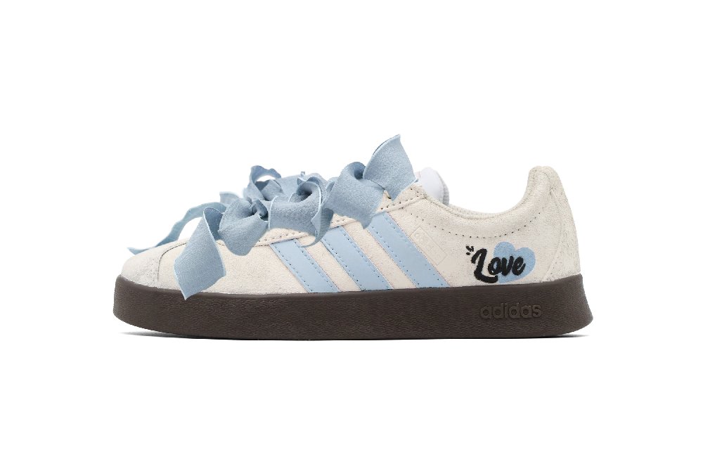 Adidas Neo VL Court Lifestyle Sea Salt Foam Anti Slip Wear Resistant Low Top Skateboard Shoes Unisex Blue White