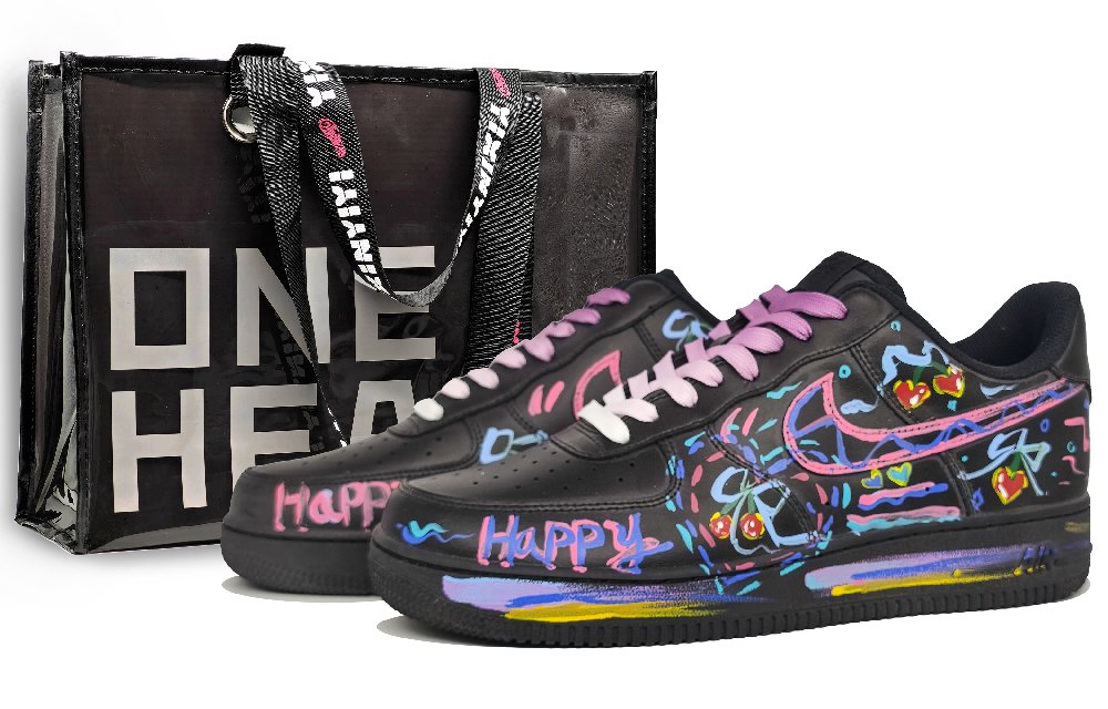 Nike Air Force 1 Abrasion Resistant Low Top Skateboard Shoes Unisex Firework Purple