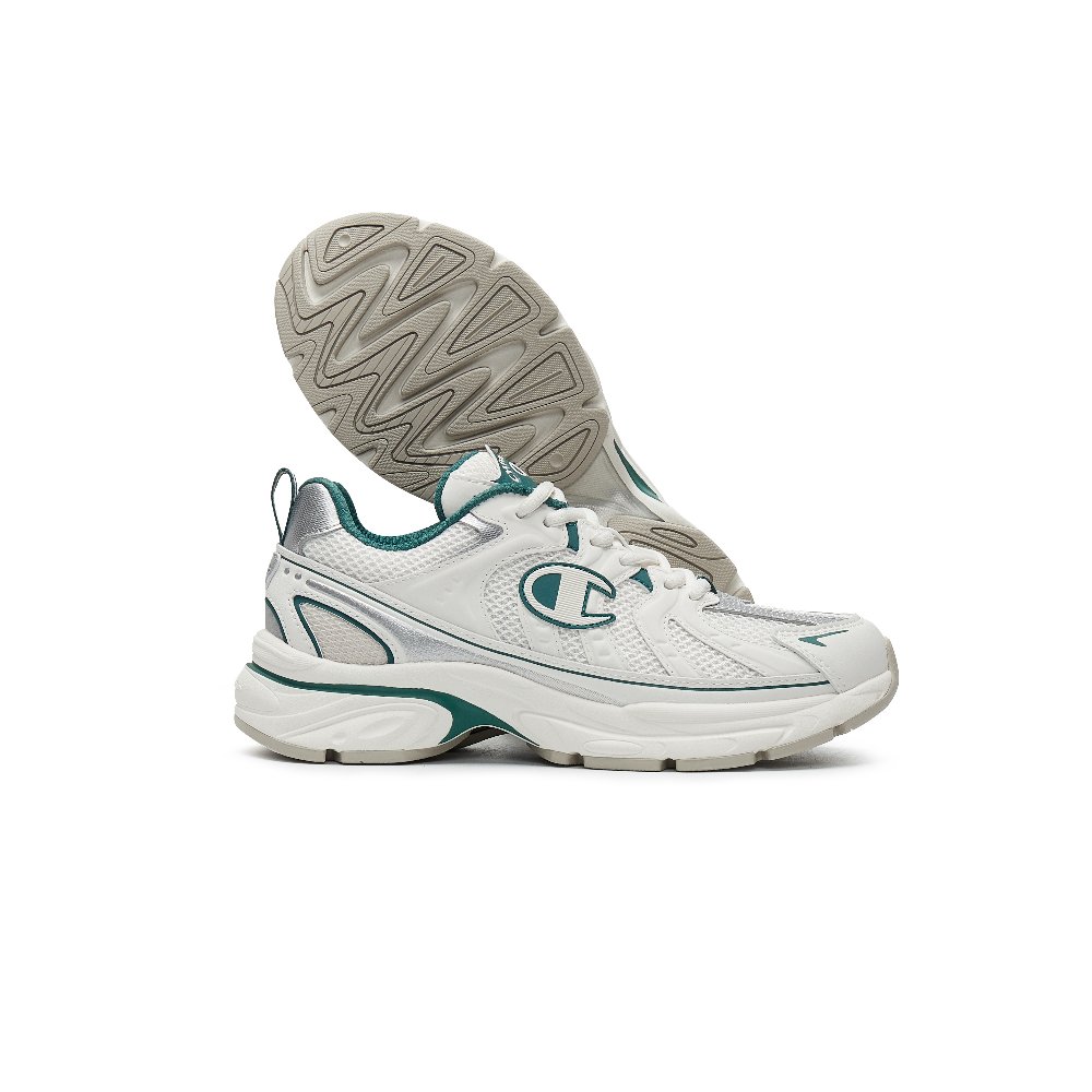 Champion Low Top Running Shoes Women's Milk White/Fir Green
