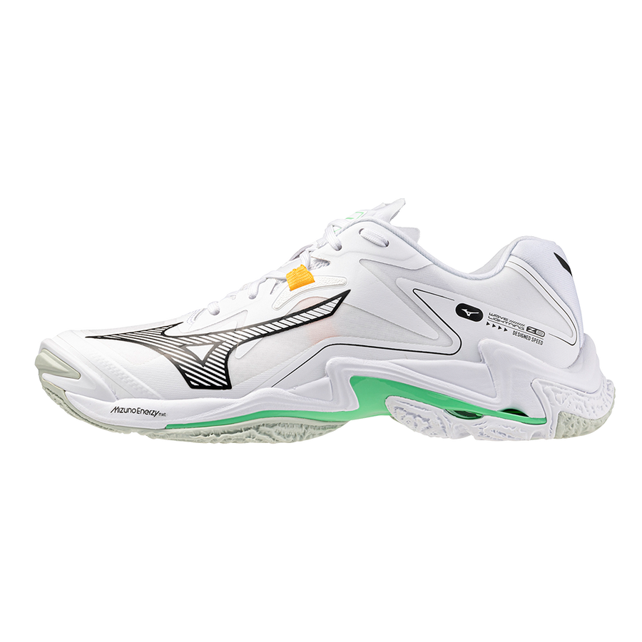 Mizuno Wave Lightning Z8 Low Top Training Shoes Unisex White Cyan