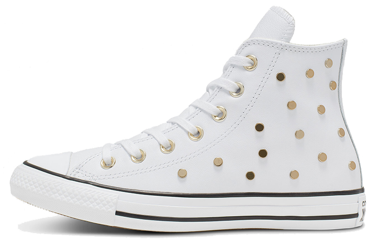 Converse Chuck Taylor All Star Studs High Top Leather Spot Rivet White Women's