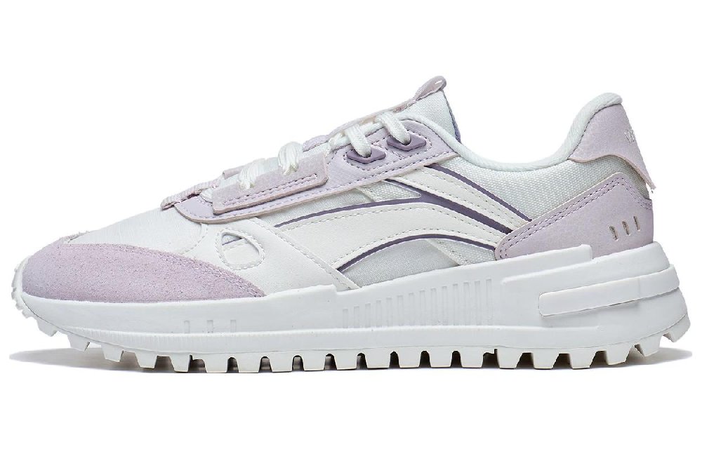 LiNing Wind Rider 2.0 Anti Slip Wear Resistant Low Top Sports Casual Shoes Women's White Gray Purple