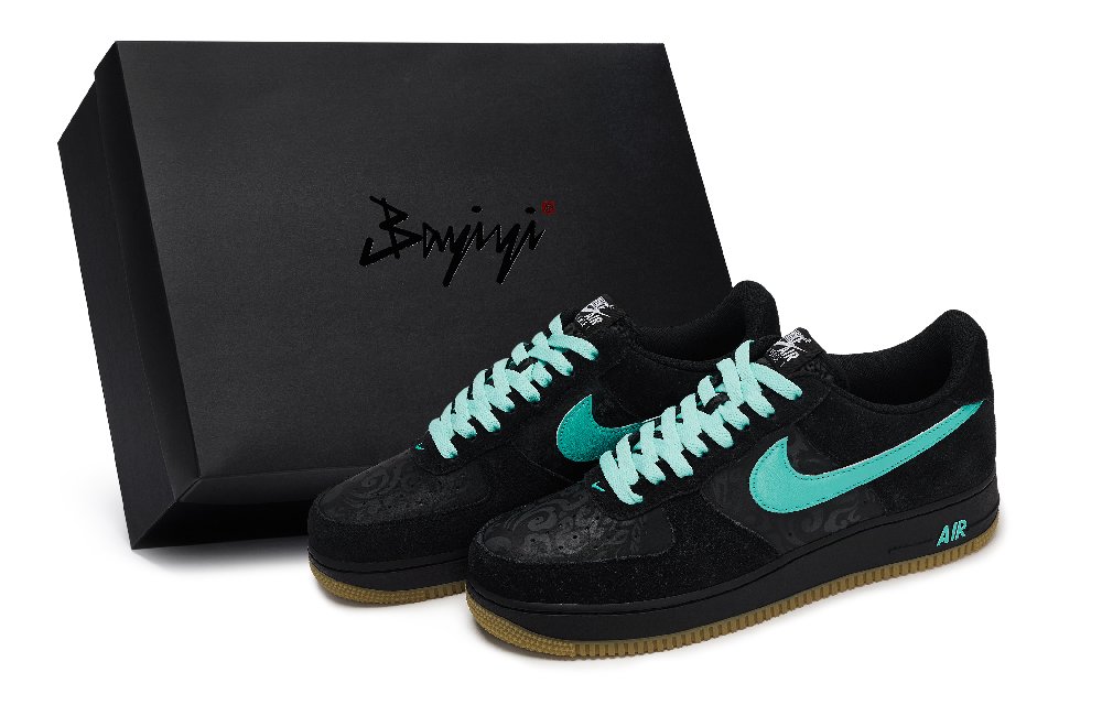 Nike Air Force 1 811 Manufacturing, From Past To Present, Special Shoe Box Low Top Skateboard Shoes Men's Black Tiffany