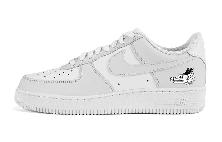 Nike Air Force 1 Air Force 1 Low-Top Skateboard Shoes Men's Light Gray White