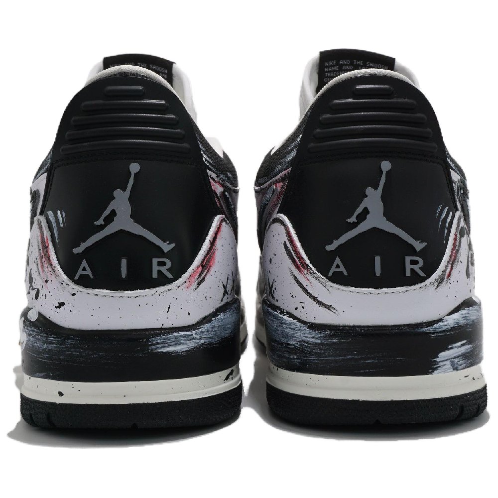 Jordan Legacy 312 Cushioning, Slip Resistant, And Abrasion Resistant Low Top Vintage Basketball Shoes Men's Black White