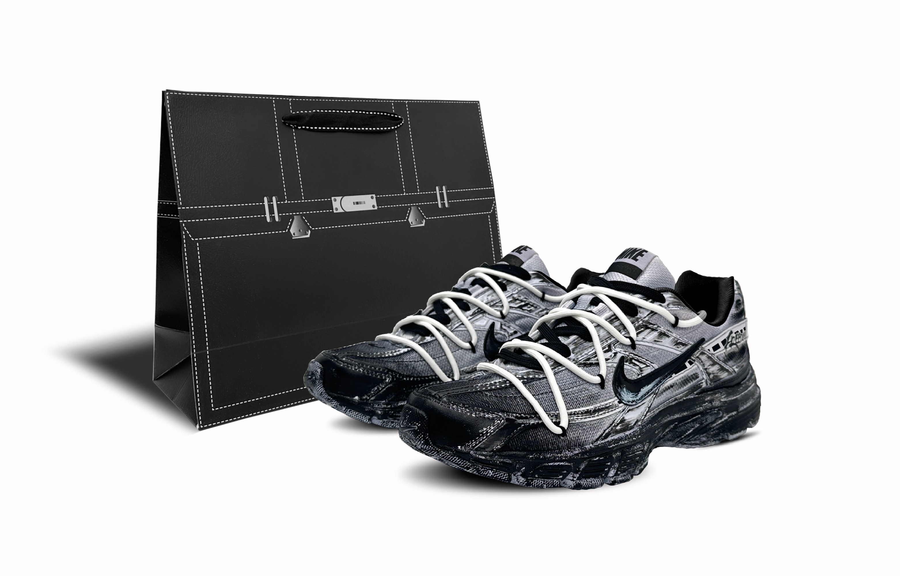 Nike Initiator Low top Running Shoes Unisex Black White