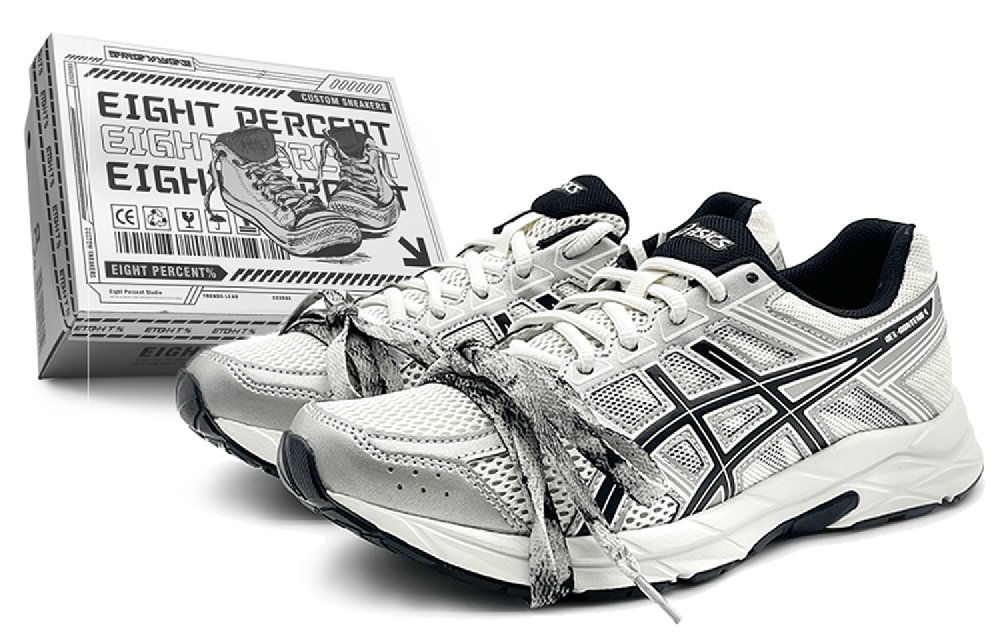 Asics Gel Contend 4 Durable Breathable Low Top Running Shoes Men's Silver Black