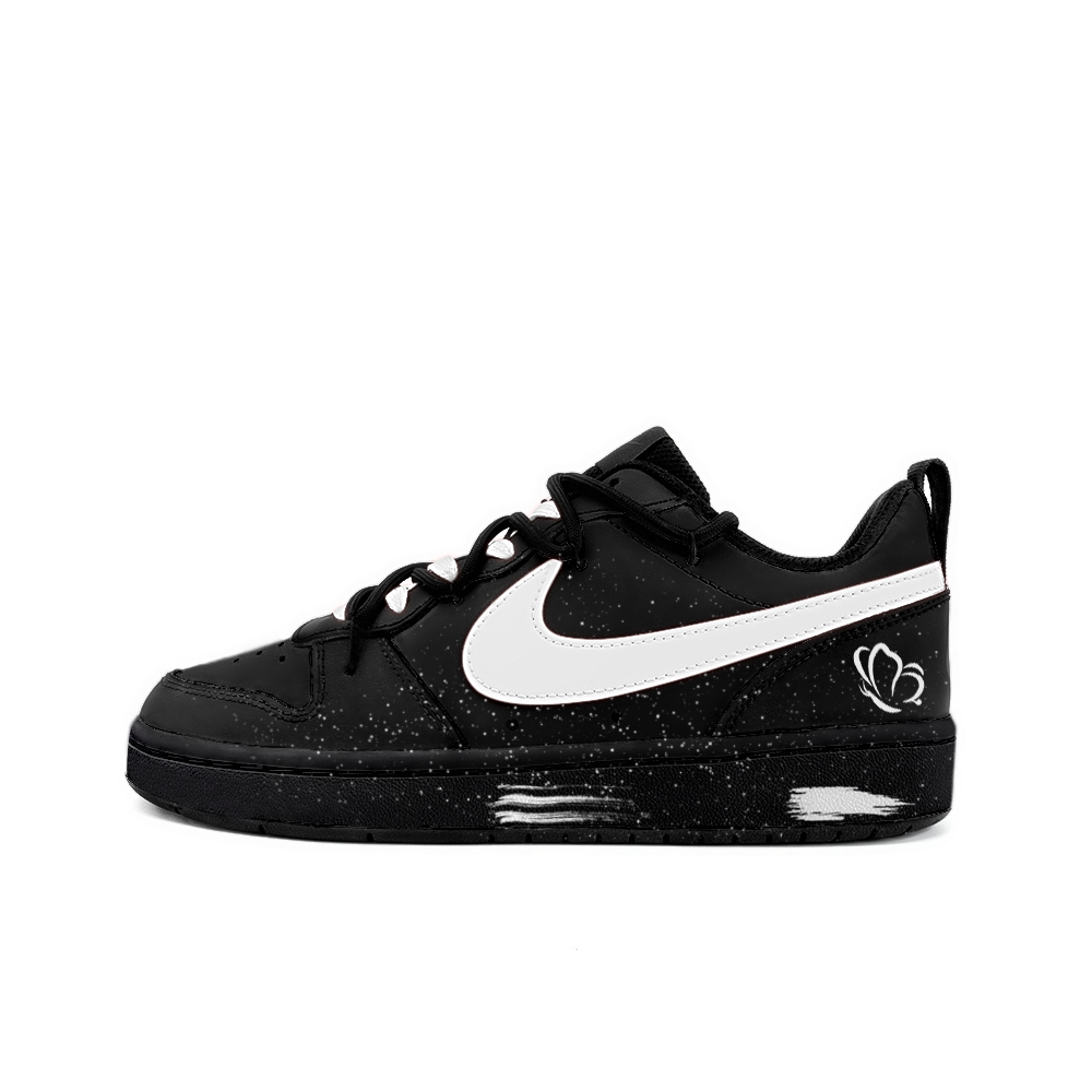 Nike Court Borough Nino Dragon Non-slip Lightweight Low-Top Skateboard Shoes Women's Black White