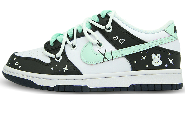 Nike Dunk Doodle Diary Slip-Resistant Low-Top Skateboard Shoes Women's Green White