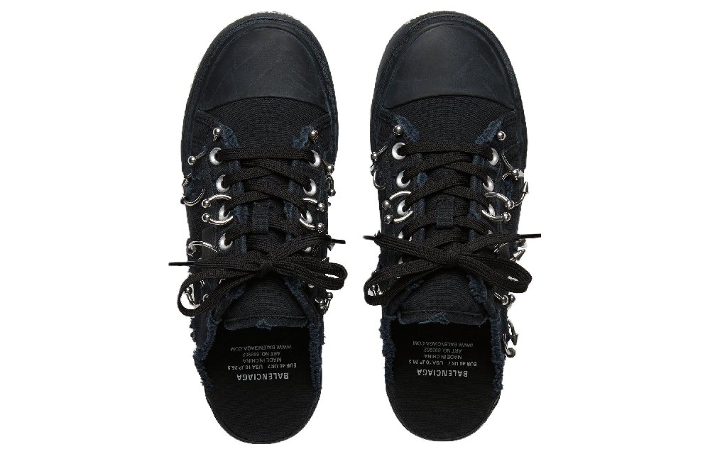 Balenciaga Paris Slip Resistant Closed Toe Slippers Men's Black
