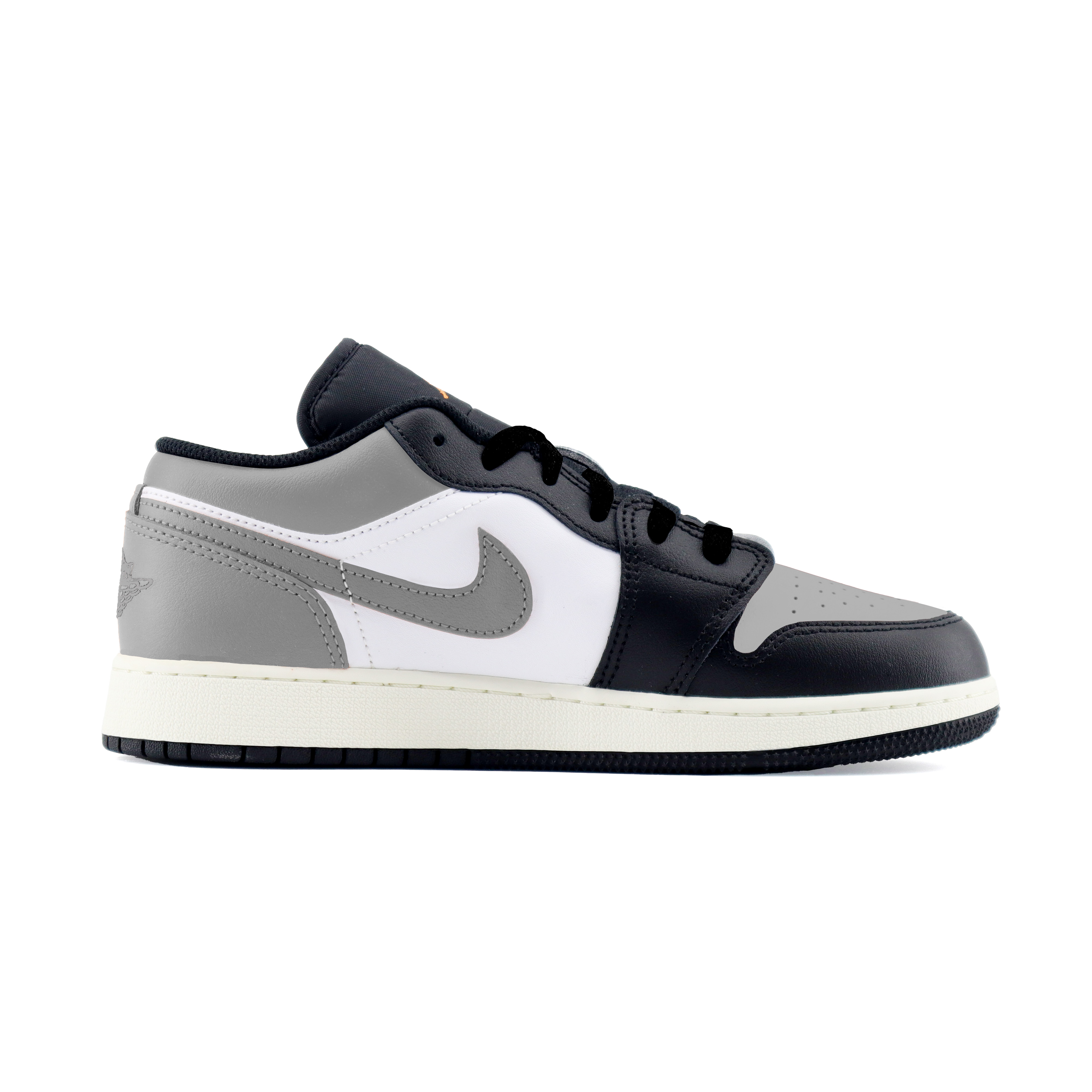 Jordan Air Jordan 1 Fashion Trend Abrasion Resistant Low top Vintage Basketball Shoes Unisex Black Gray