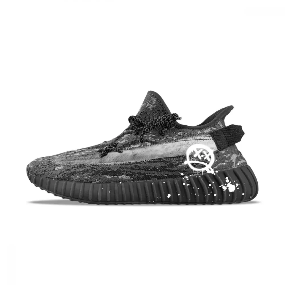 Adidas Originals Yeezy Boost 350 V2 Abrasion Resistant Low top Casual Shoes Unisex Black White
