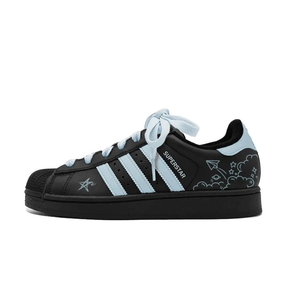 Adidas Originals Superstar 2 Fairytale Kingdom Abrasion Resistant Low top Skateboard Shoes Unisex Blue