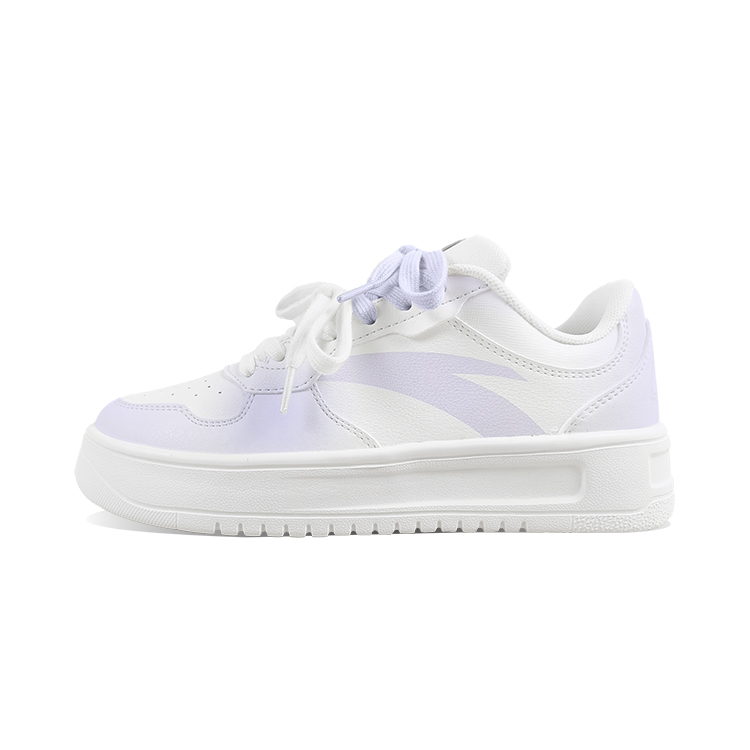 Anta Relaxed Anti Slip Wear Resistant Low Top Skateboard Shoes Unisex Purple