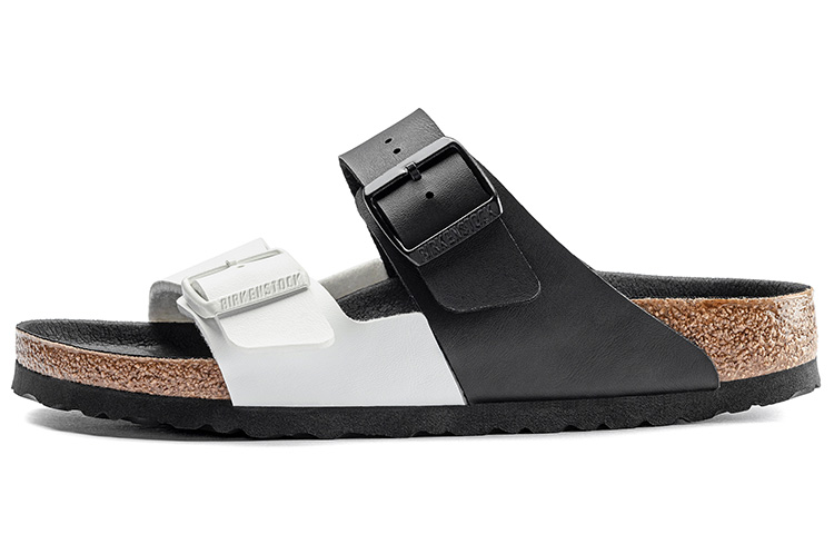 Birkenstock Arizona Series Fashion Black White Colorblock Version Sandals