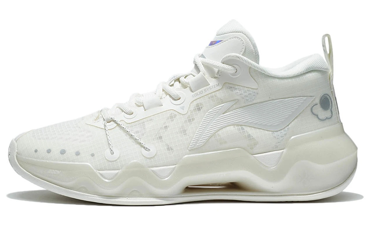 LiNing Liren 2 Low Abrasion Resistant Breathable Low top Basketball Shoes Men's Mist White