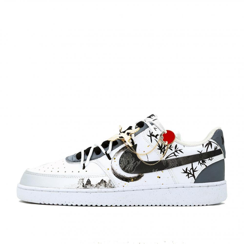 Nike Court Vision 1 Skateboard Shoes Men Low Top White, Gray